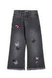 Girls' Wide-Leg Vintage Wash Denim