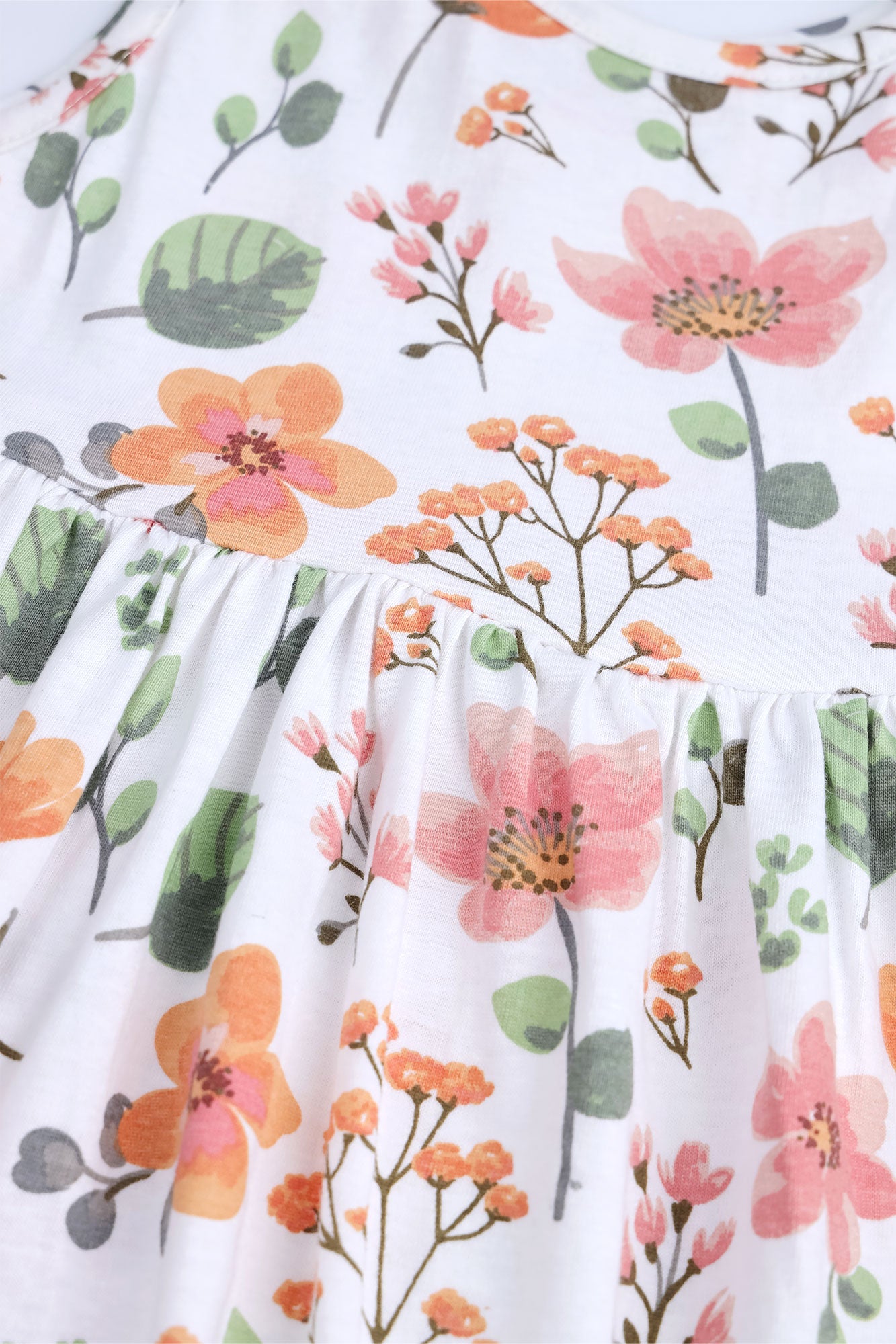 Girls' Floral Jersey Frock