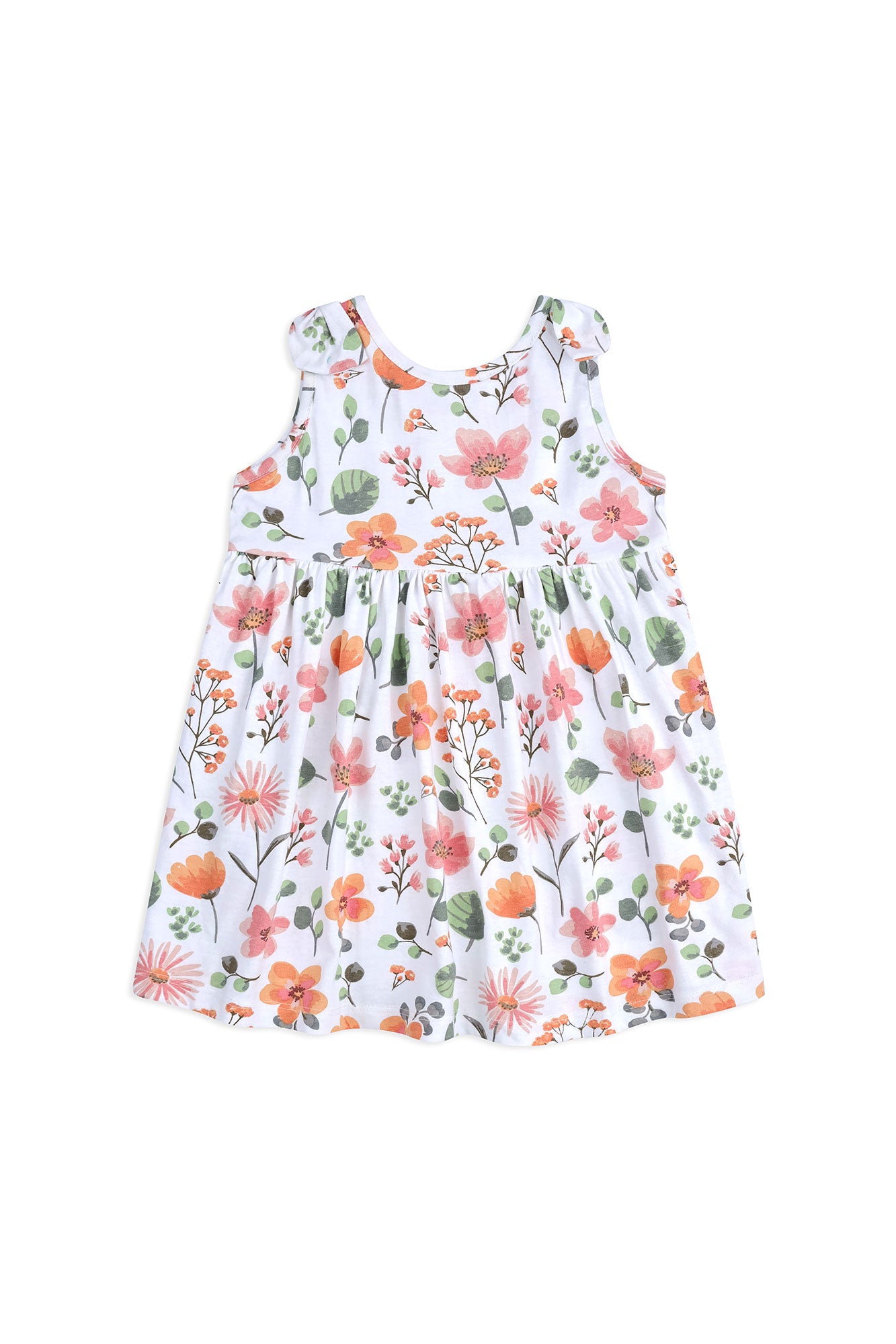 Girls' Floral Jersey Frock