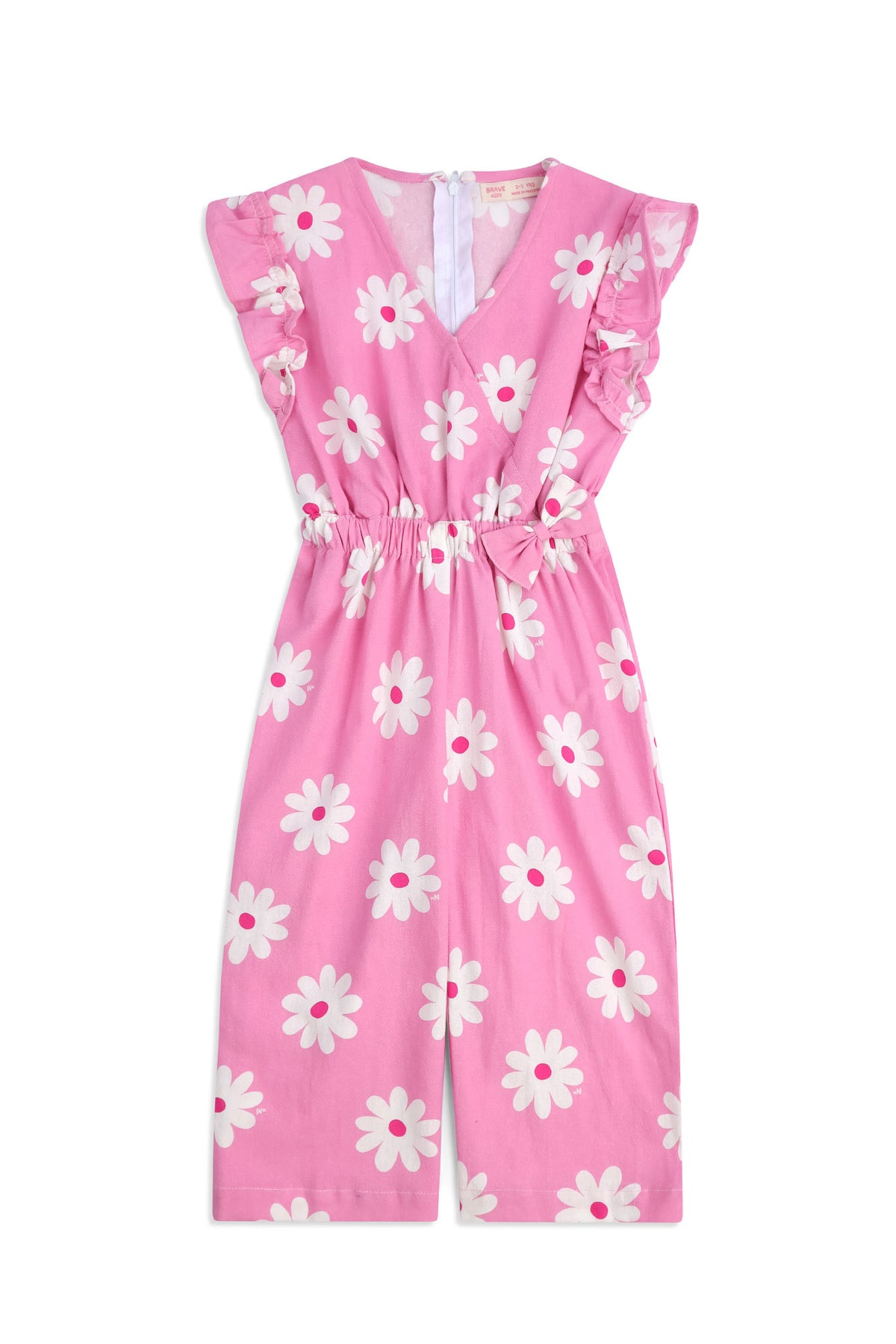 Girls' All-Over Daisy Printed Jumpsuit