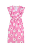 Girls' All-Over Daisy Printed Jumpsuit