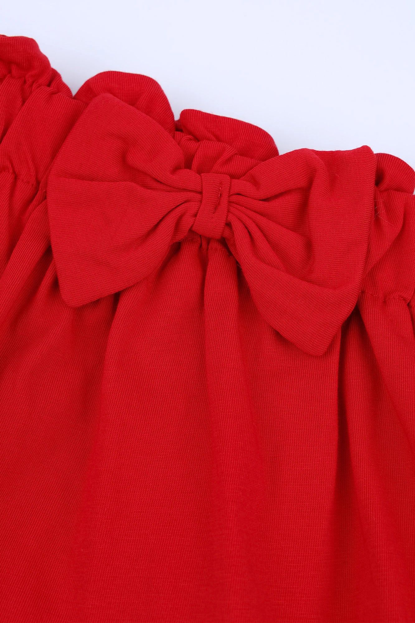 Girls' Red Paperbag Waist Skirt