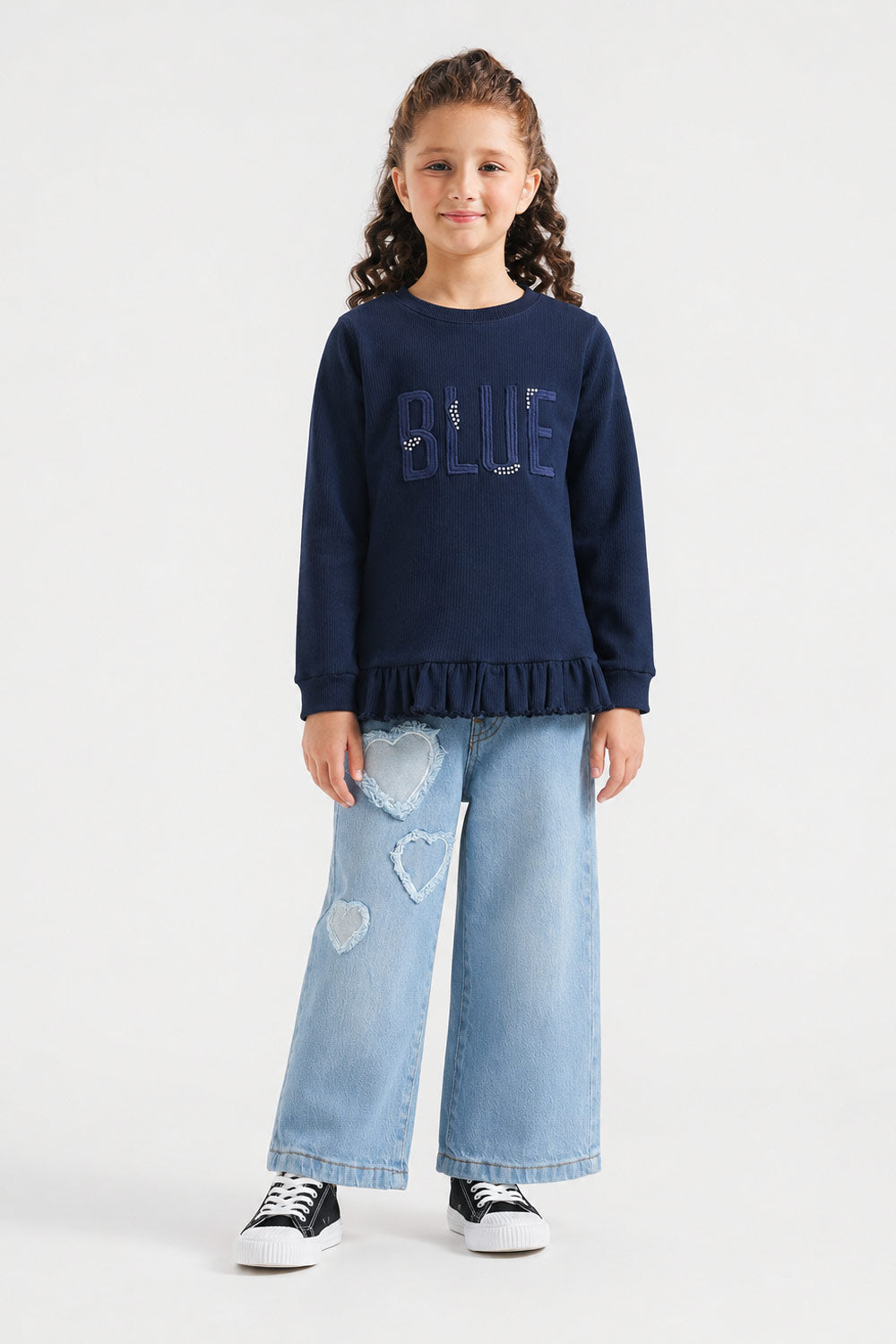 Girls Navy Blue Top