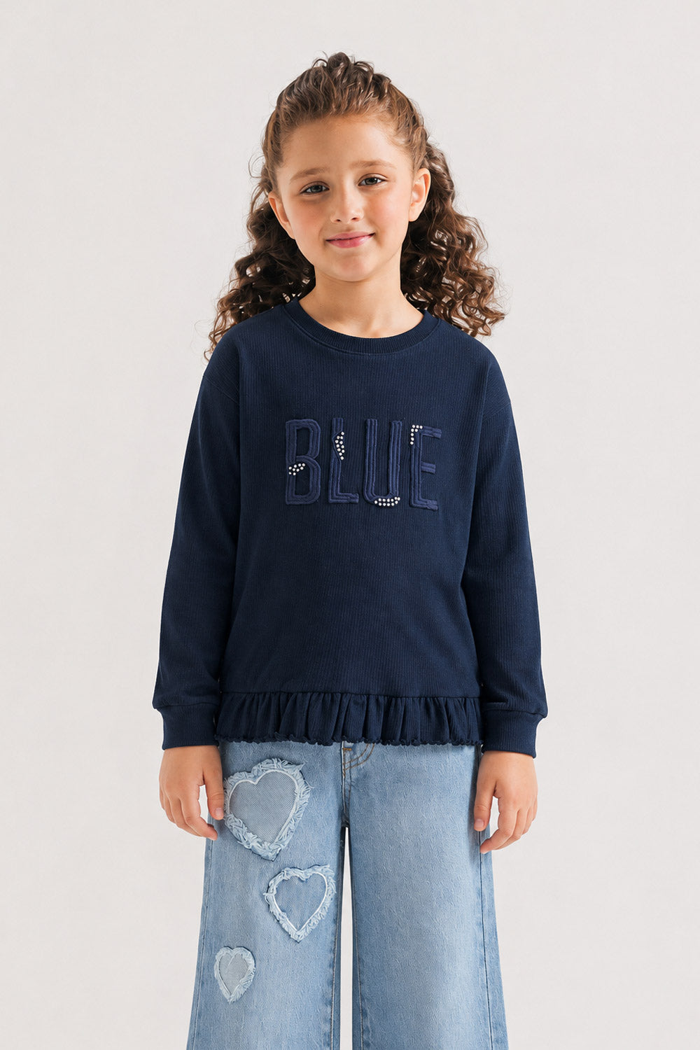 Girls Navy Blue Top