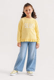 Girls Yellow Graphic Top