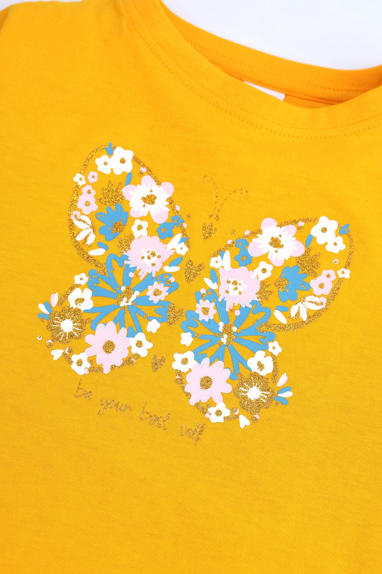 Girls' Butterfly Floral Tee