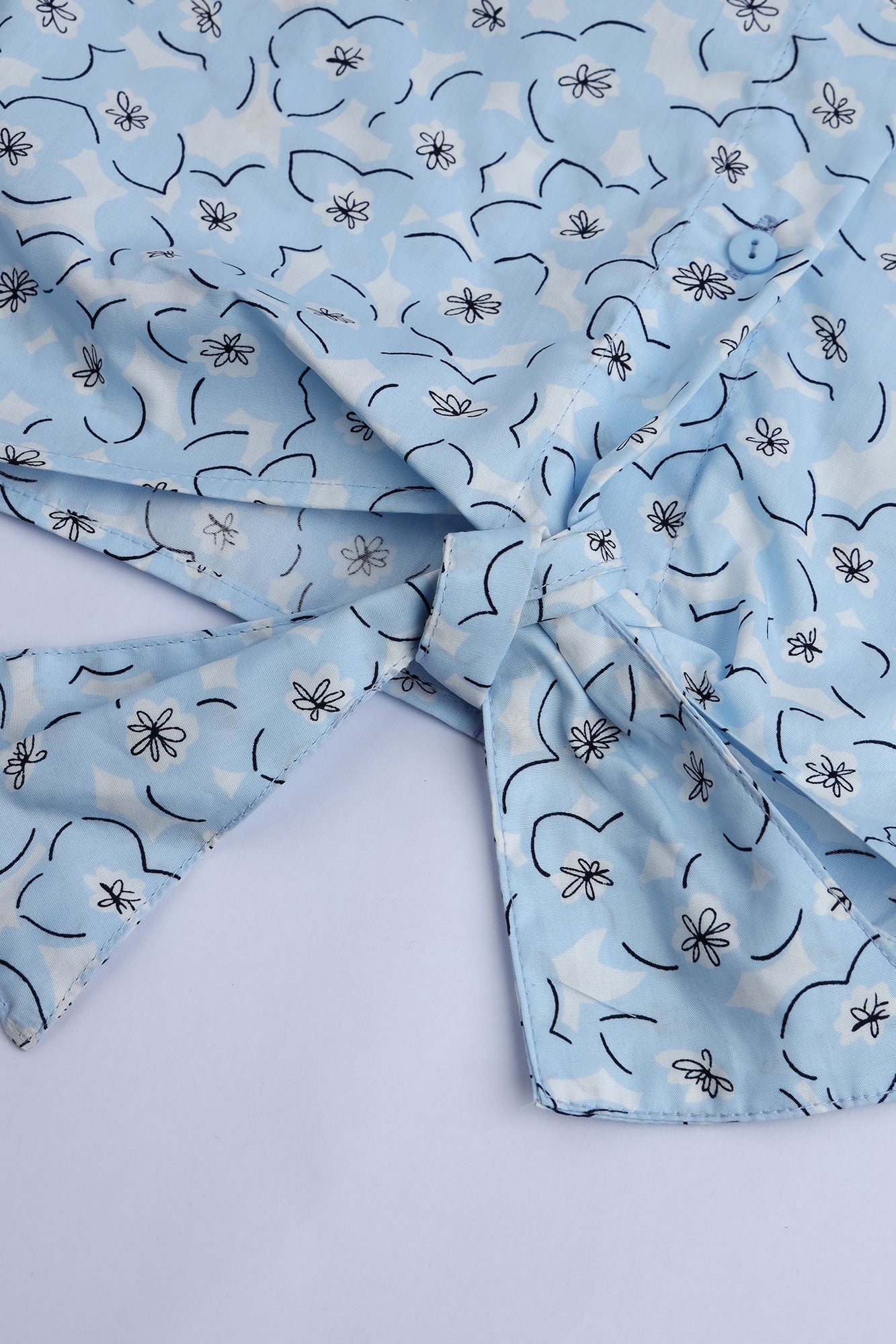 Girls' Floral Tie-Front Shirt