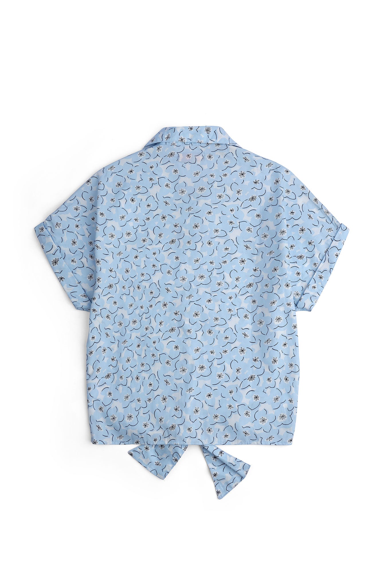 Girls' Floral Tie-Front Shirt