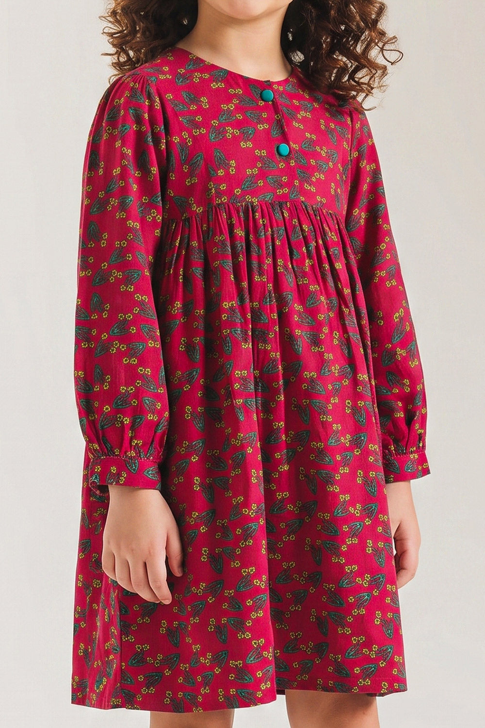 Girls’ Vibrant Raspberry Frock