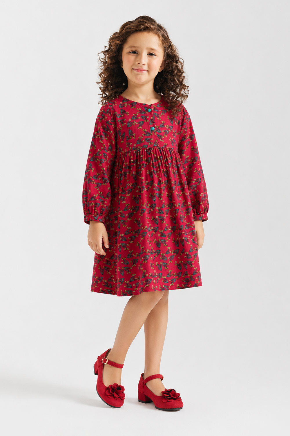 Girls’ Vibrant Raspberry Frock