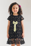 Girls' Elegance Gold-Flecked Lace