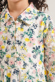 Floral Printed Collared Frock