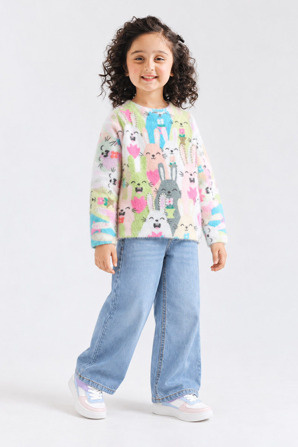 PRINTED WOOL SWEATER