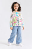 PRINTED WOOL SWEATER