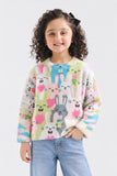 PRINTED WOOL SWEATER