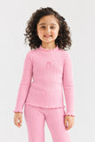 EMBROIDERED RIBBED CO-ORD SET