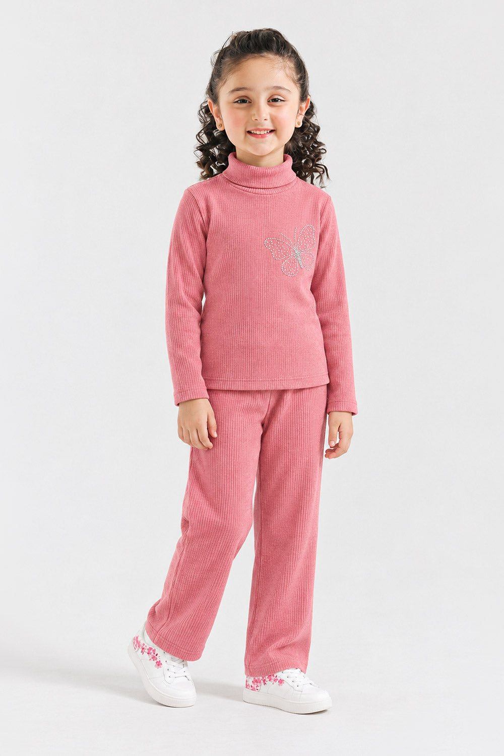 DIAMANTIES RIBBED HIGH NECK