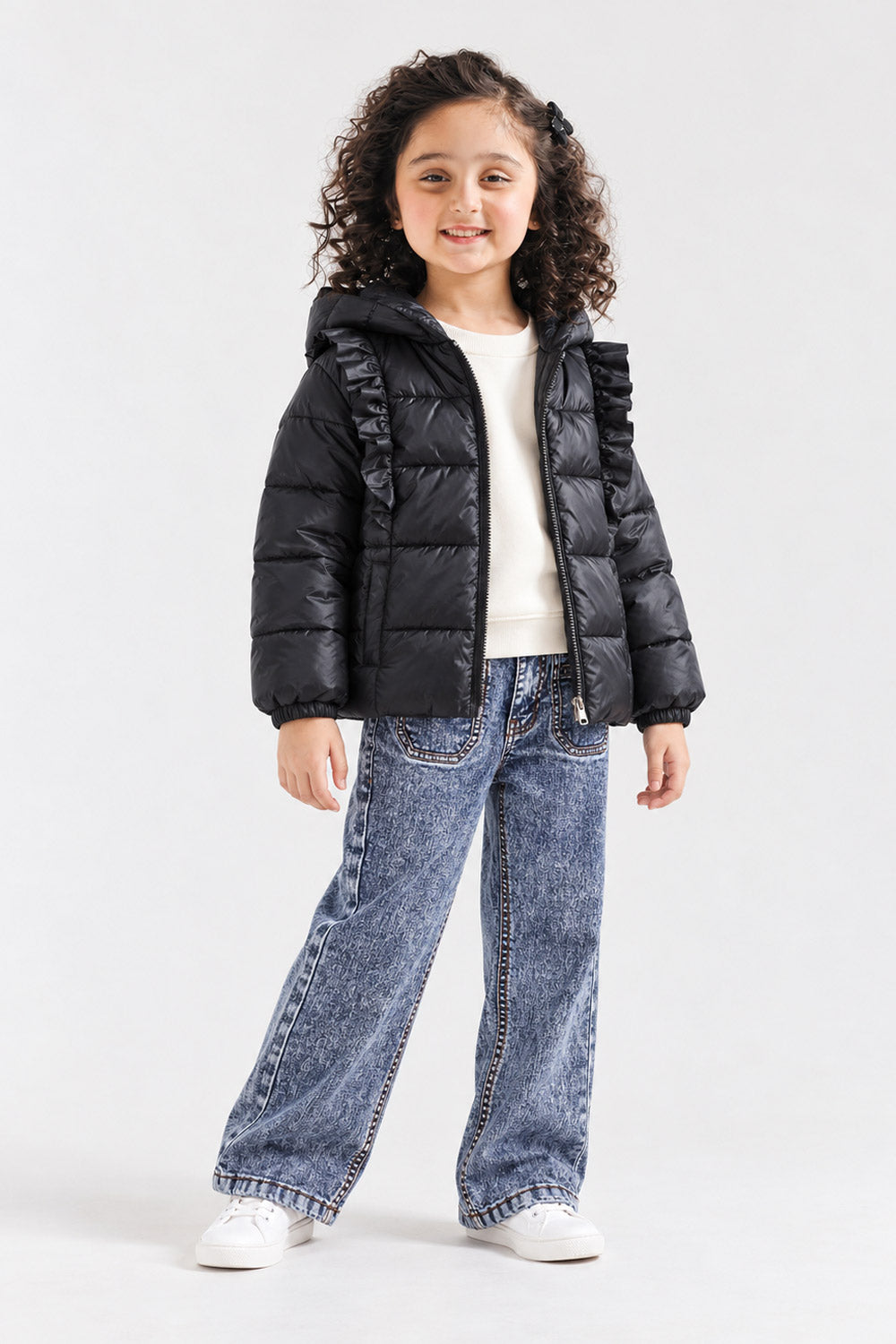 RUFFLE PUFFER JACKET