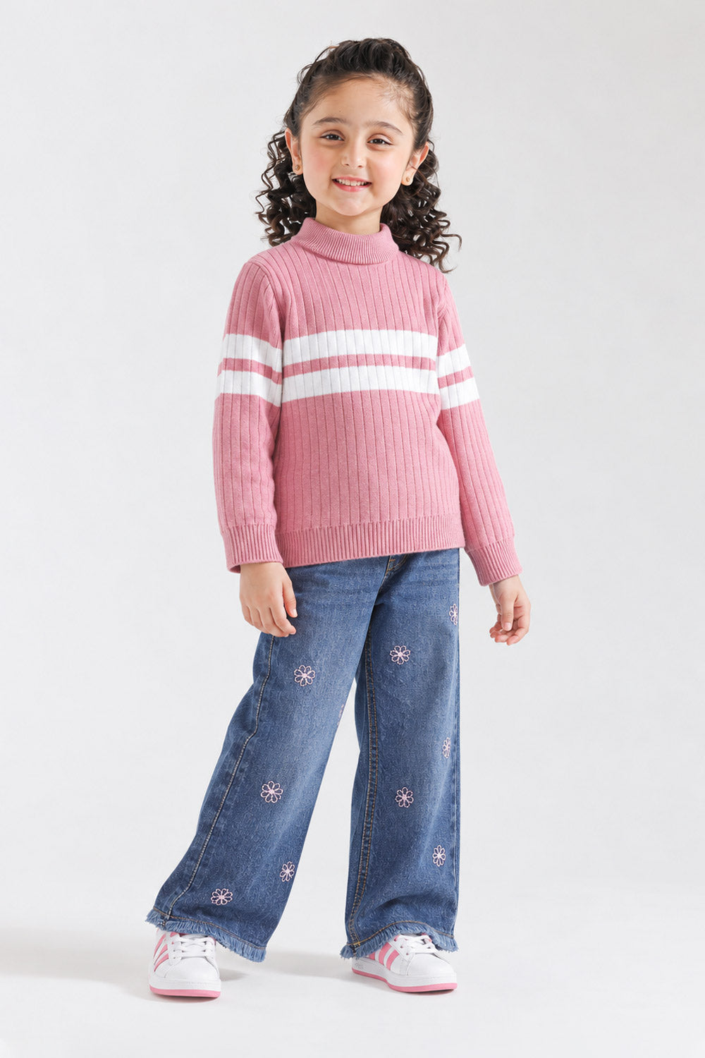 GIRLS MOCK NECK SWEATER