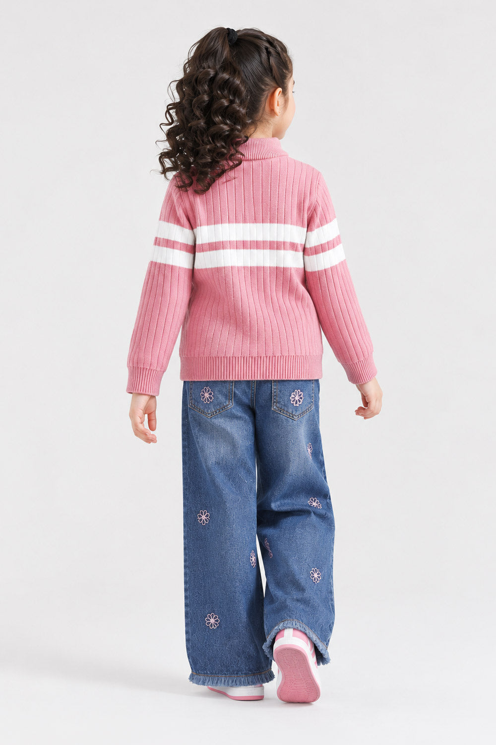 GIRLS MOCK NECK SWEATER