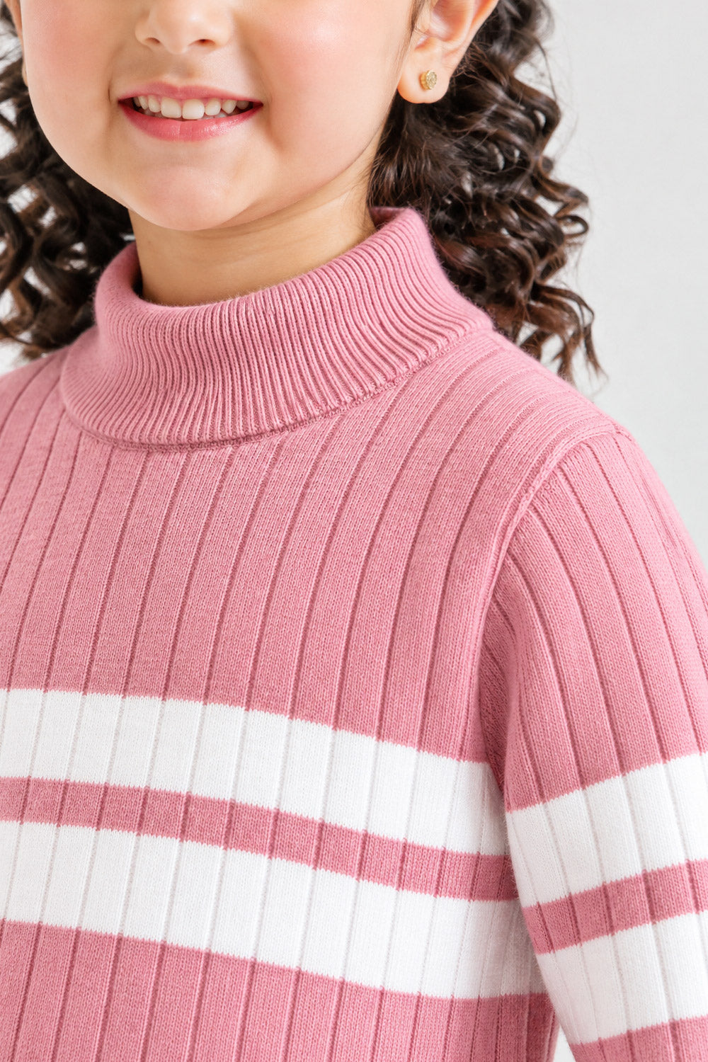 GIRLS MOCK NECK SWEATER