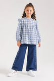 FLANNEL RUFFLED NECK FROCK