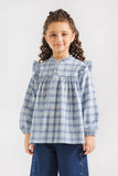 FLANNEL RUFFLED NECK FROCK