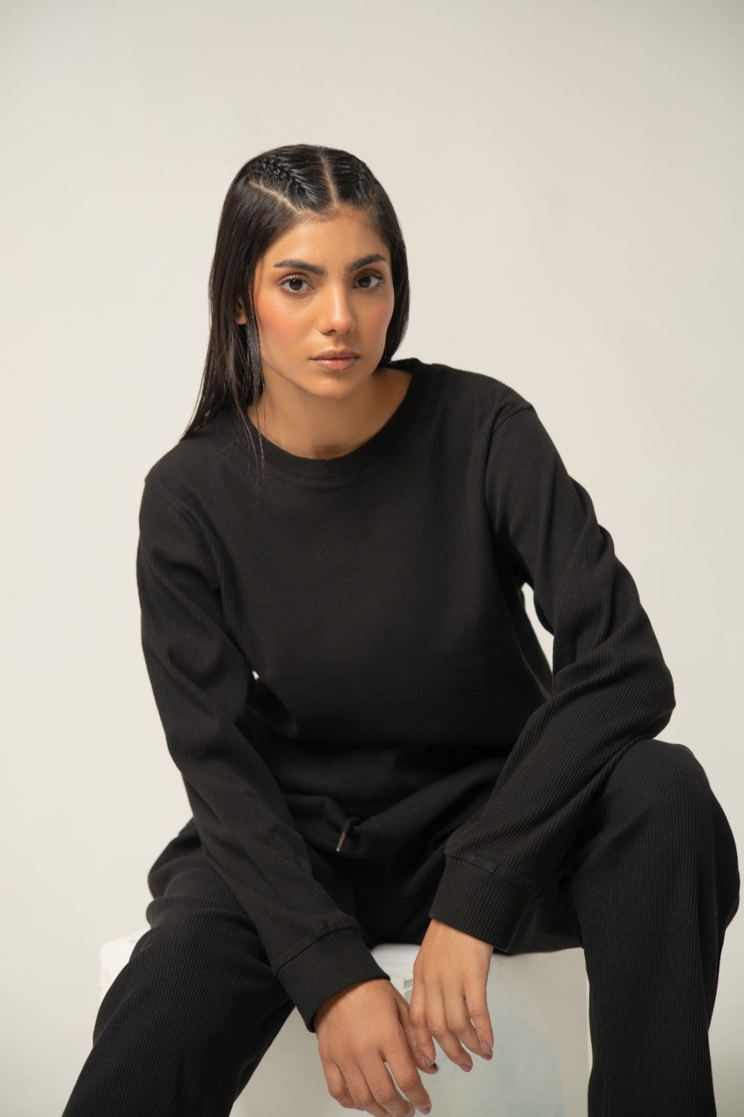 Black Ribbed CO-ORD SET