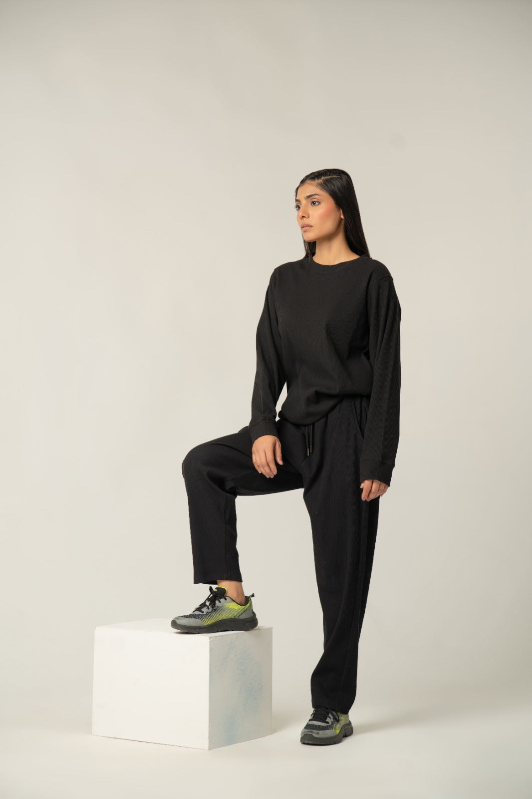 Black Ribbed CO-ORD SET