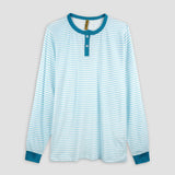Striped Henley Knit T-Shirt