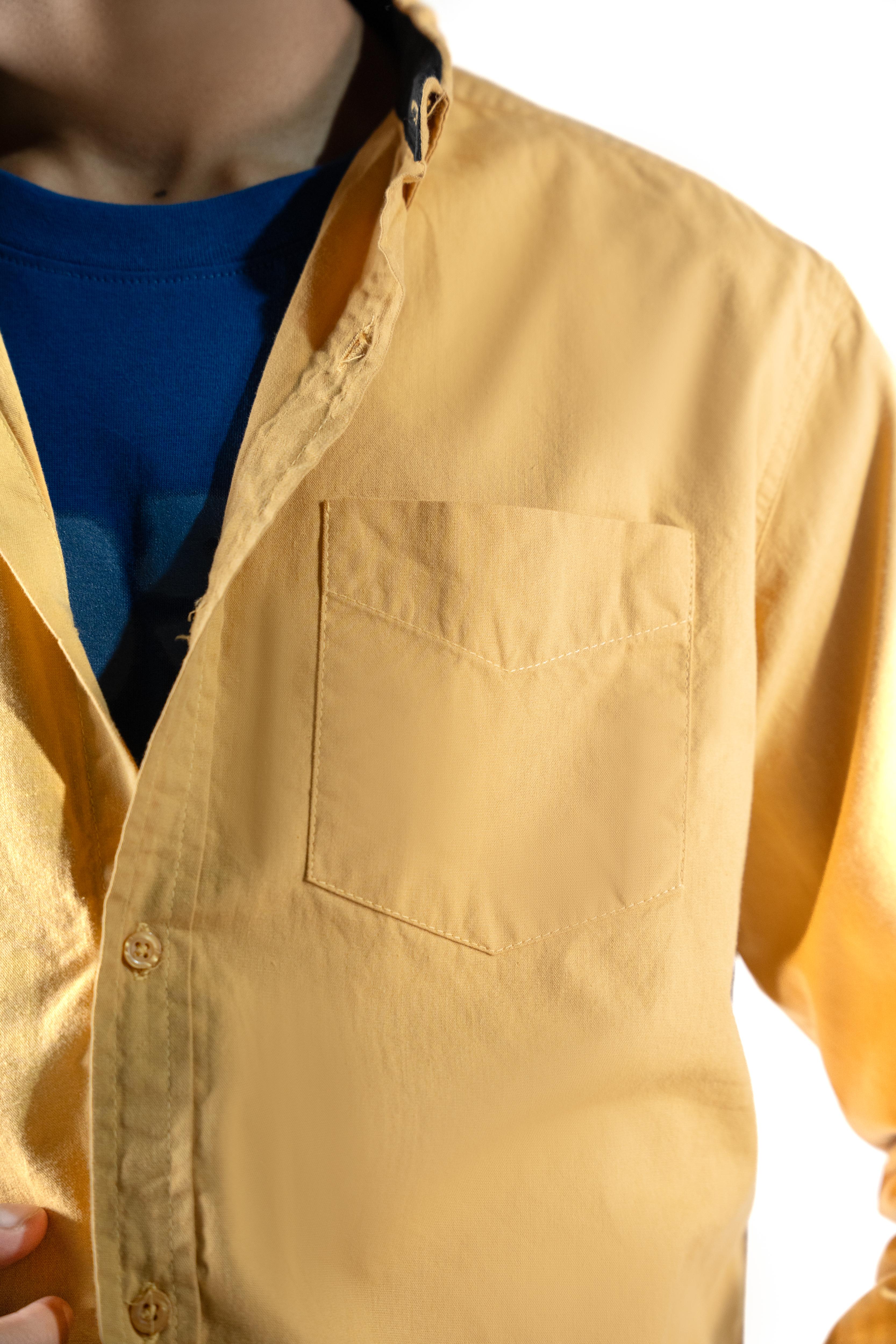 Men's Mustard Casual Shirt
