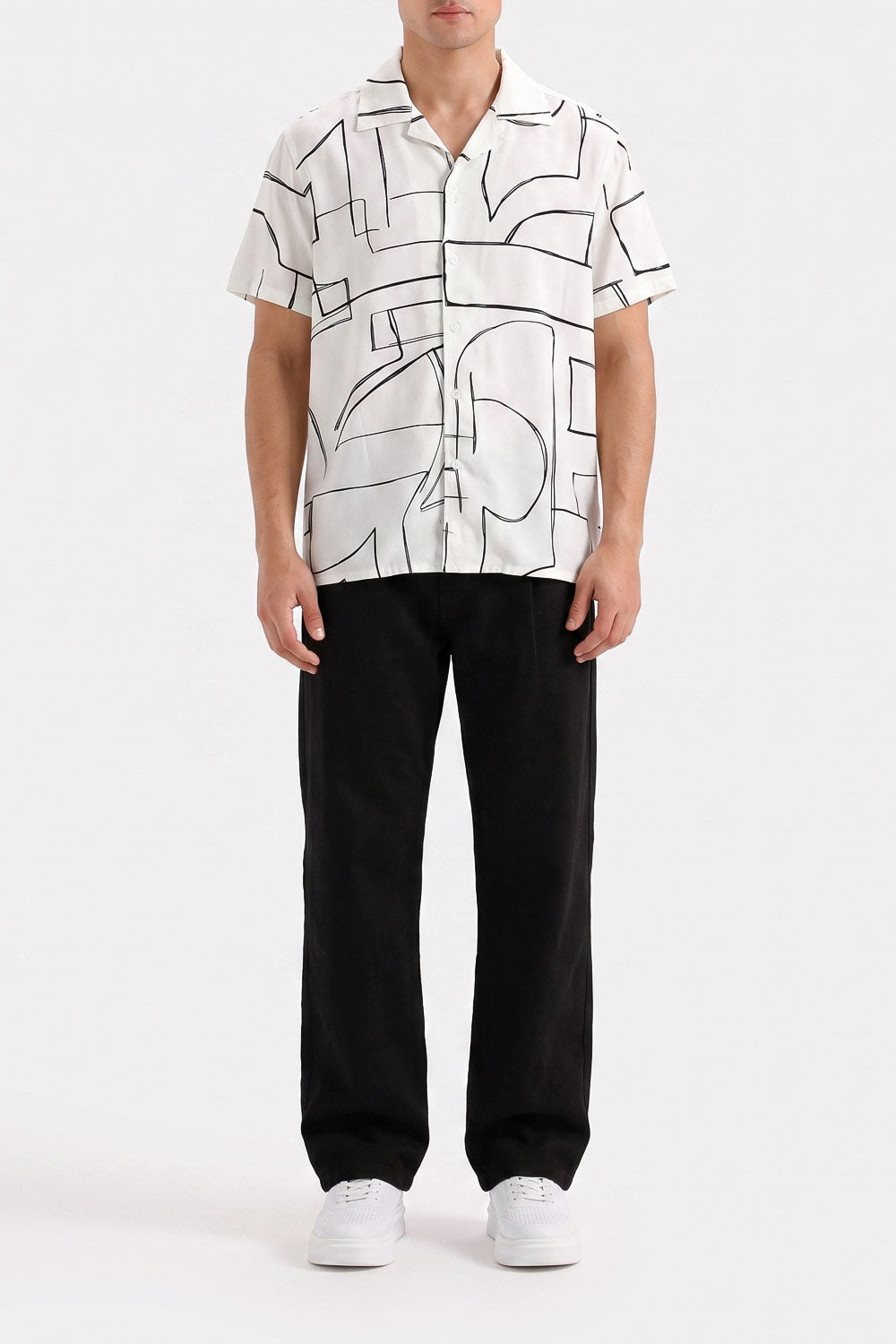 Men’s Digital Print Casual Shirt