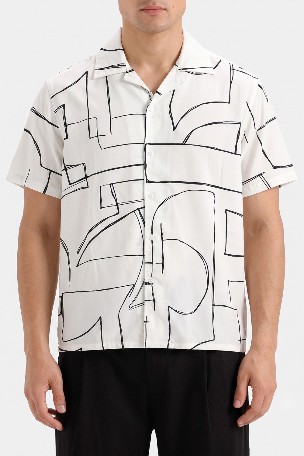 Men’s Digital Print Casual Shirt