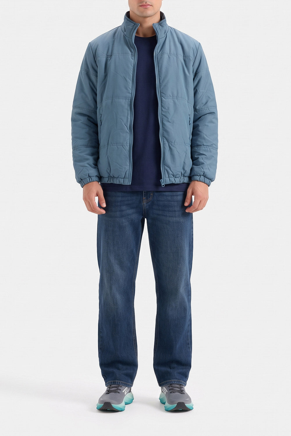 MOCK NECK WIND BREAKER JACKET