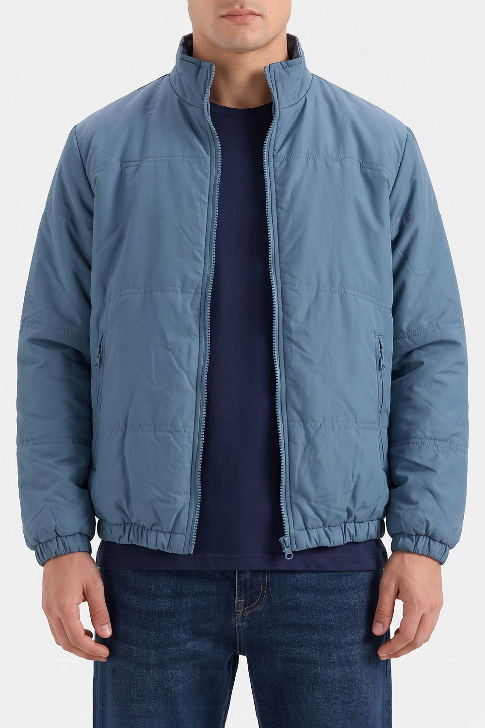 MOCK NECK WIND BREAKER JACKET