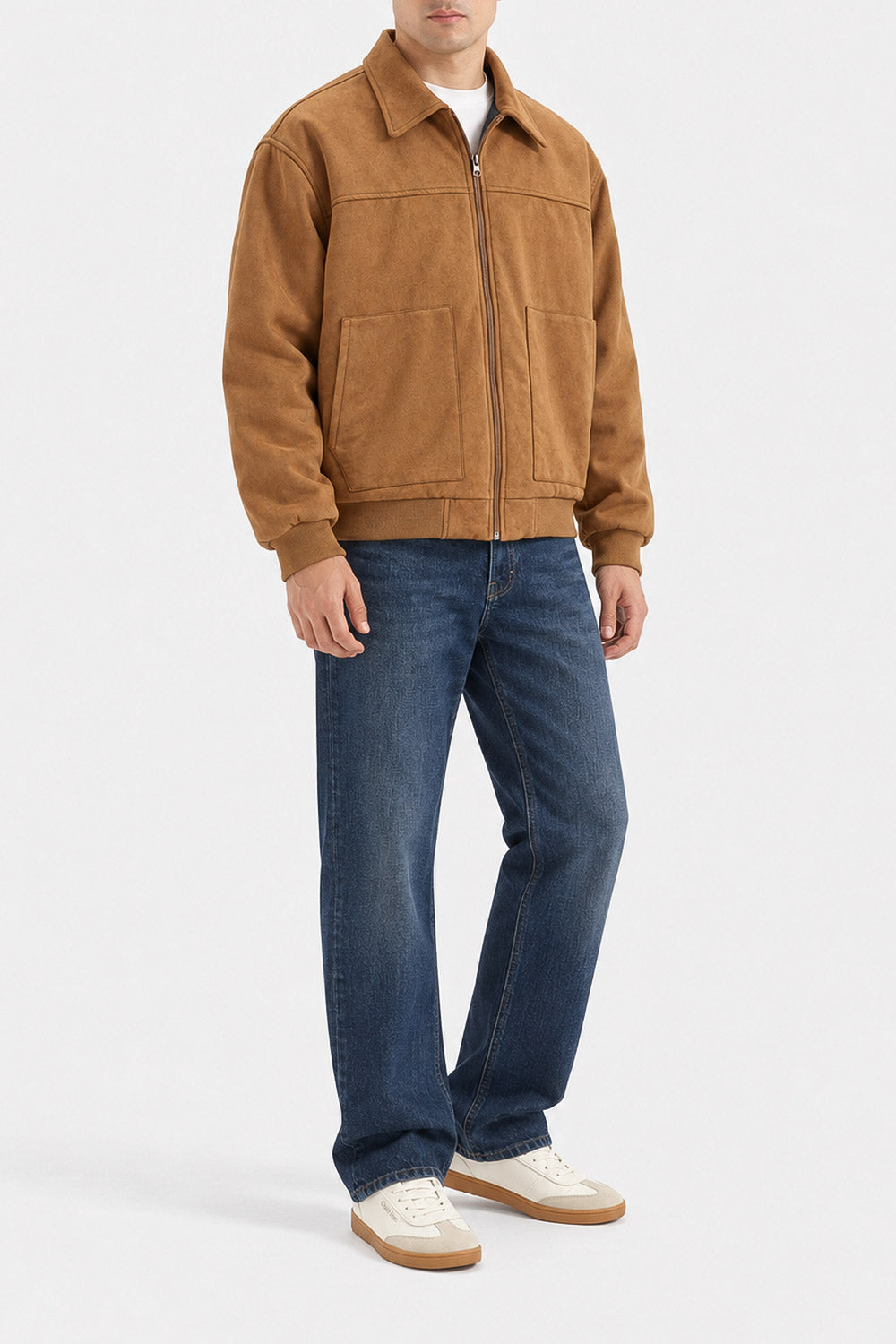 ZIP-UP SUEDE JACKET