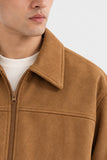 ZIP-UP SUEDE JACKET