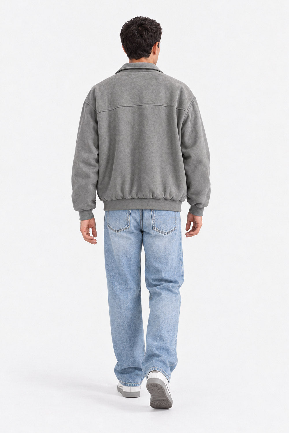 ZIP-UP SUEDE JACKET