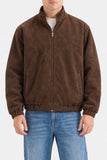 FAUX SUEDE  LEATHER JACKET