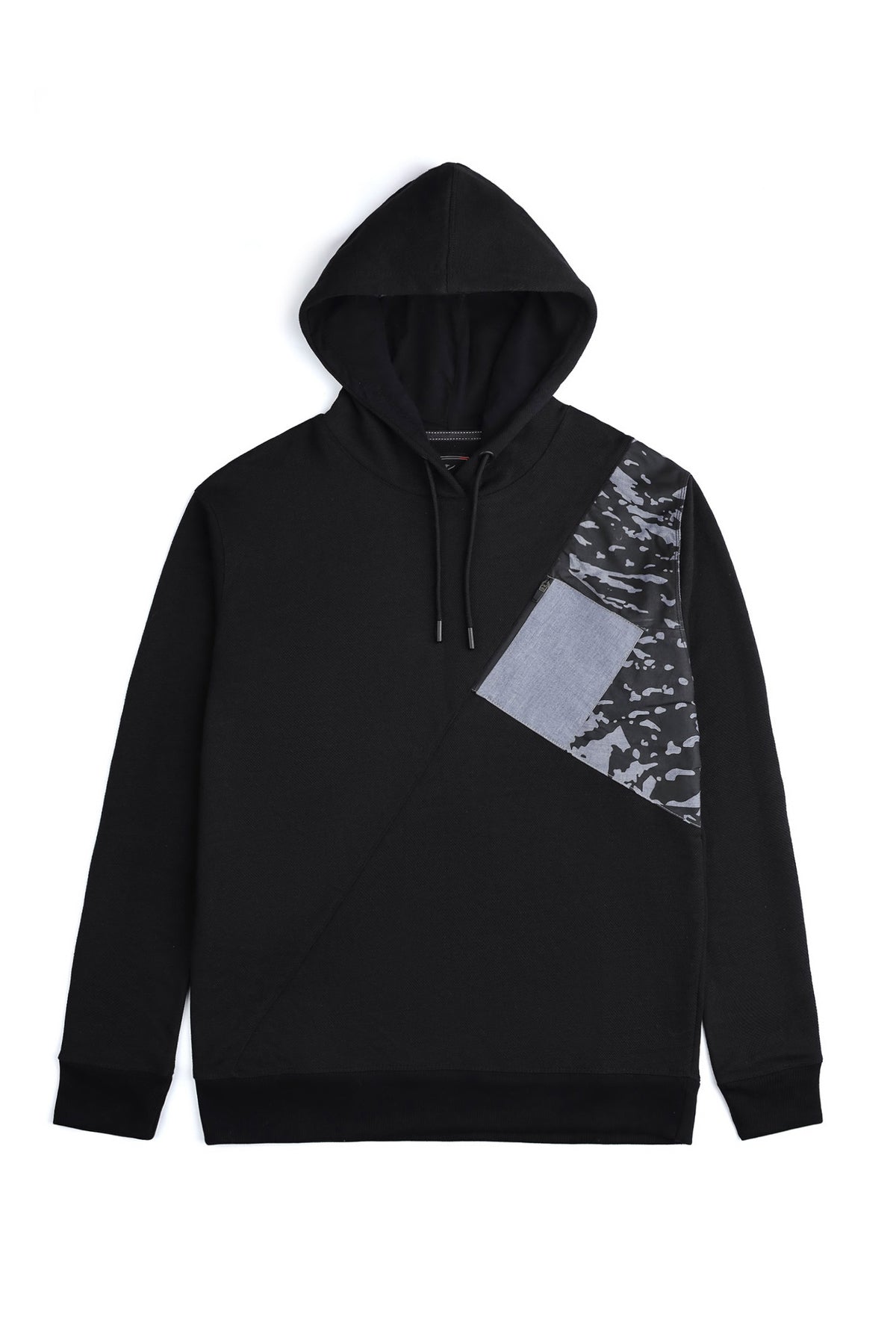 Paneled Streetwear Hoodie