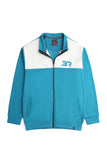 Men's Teal Color-Block Zip-Up Jacket