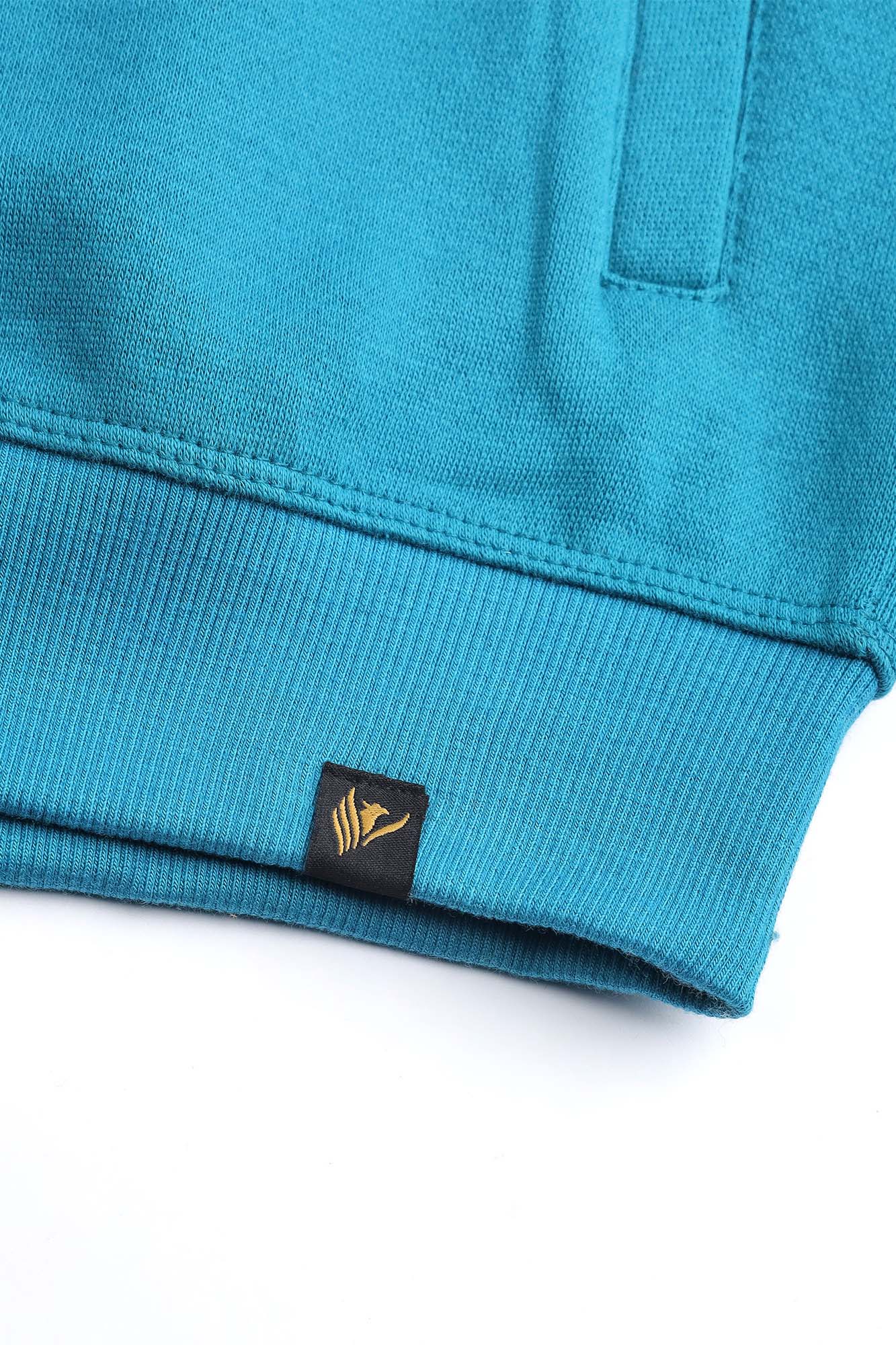 Men's Teal Color-Block Zip-Up Jacket