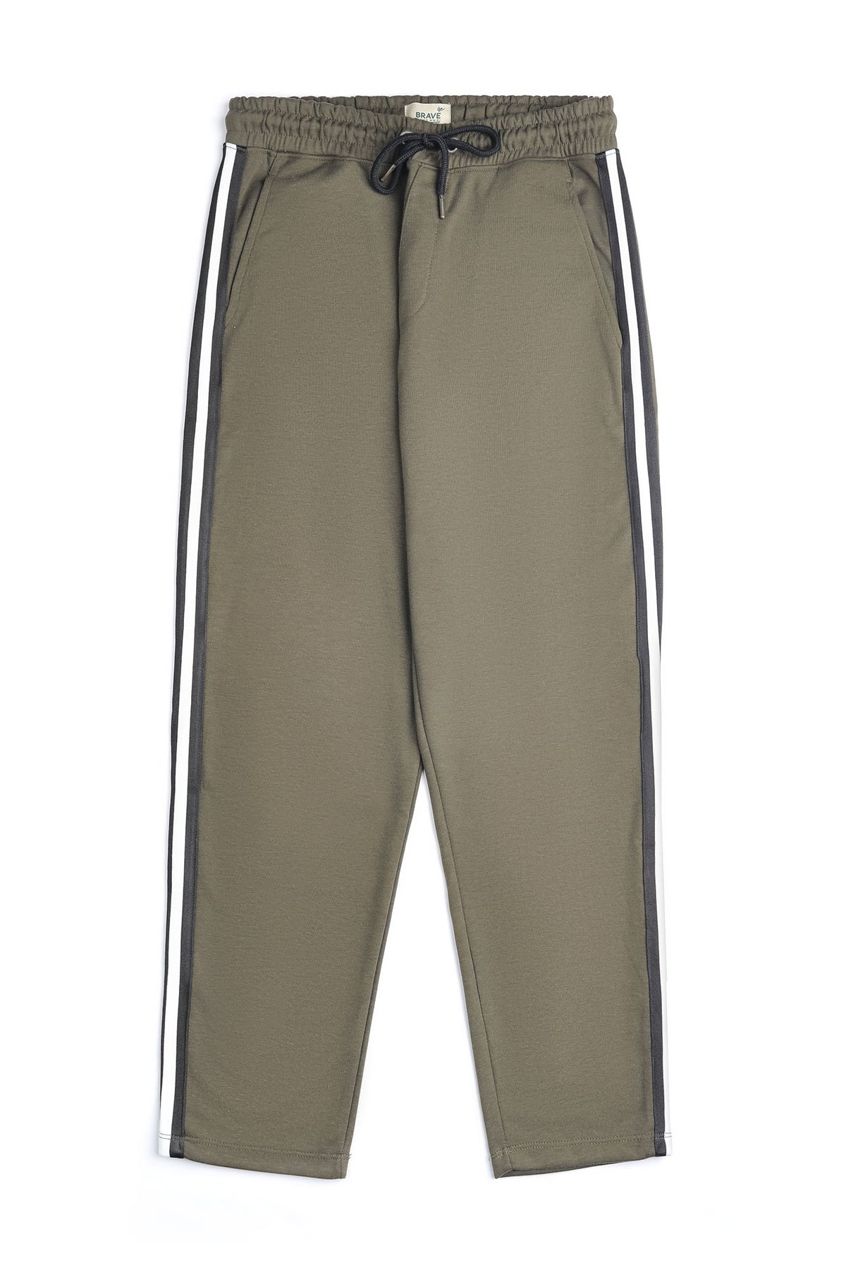 Olive  Side-Stripe Athletic Trouser