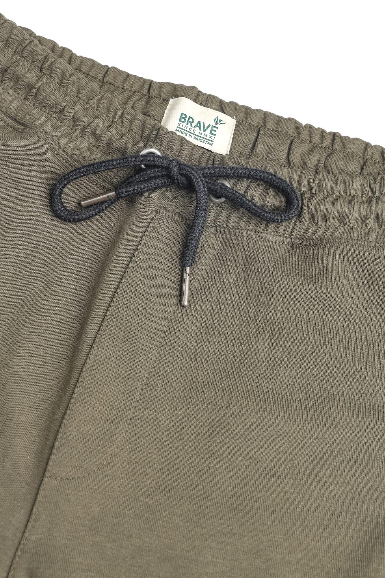 Olive  Side-Stripe Athletic Trouser