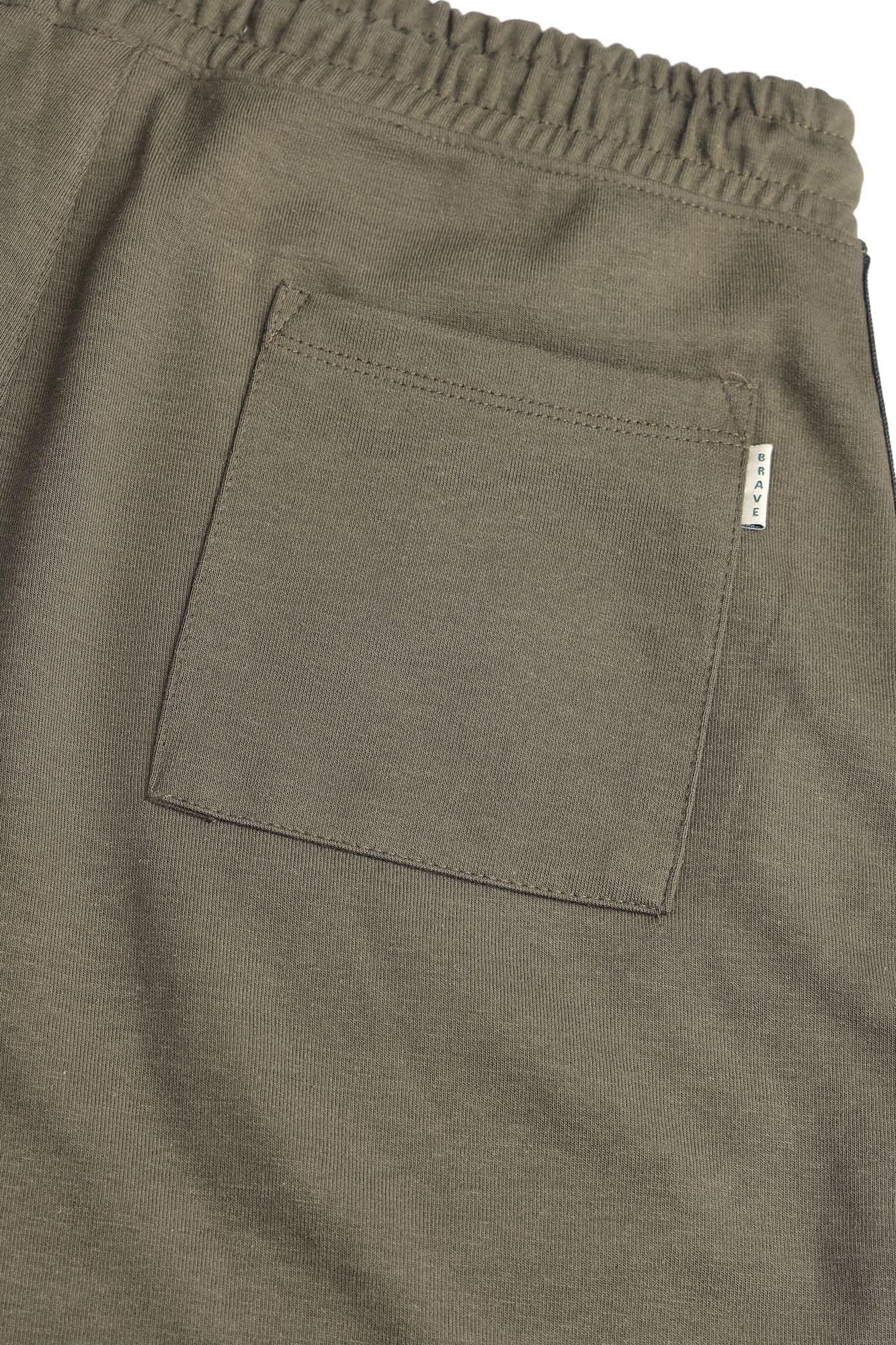 Olive  Side-Stripe Athletic Trouser