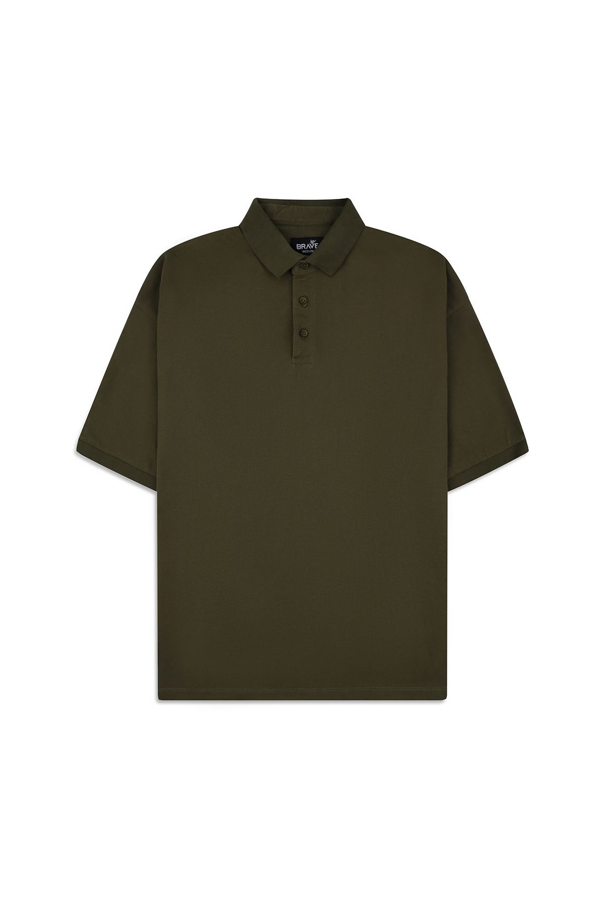 Men’s Olive Drop Shoulder Polo