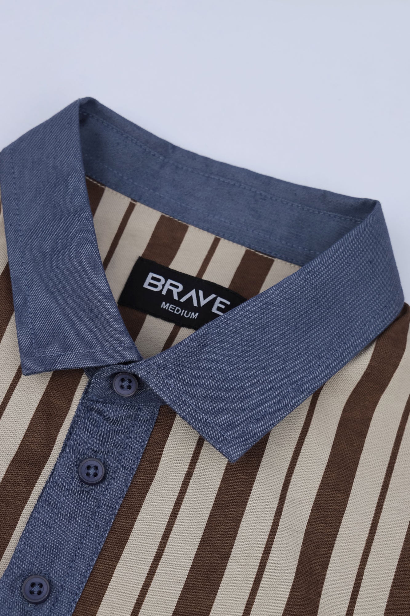 Men's Vertical Stripe Polo