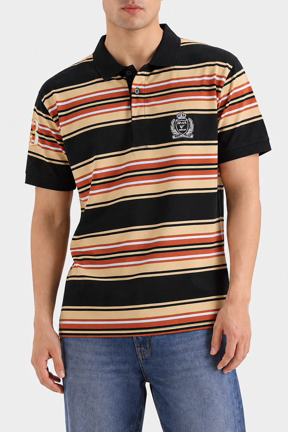 Men’s Varsity Striped Polo