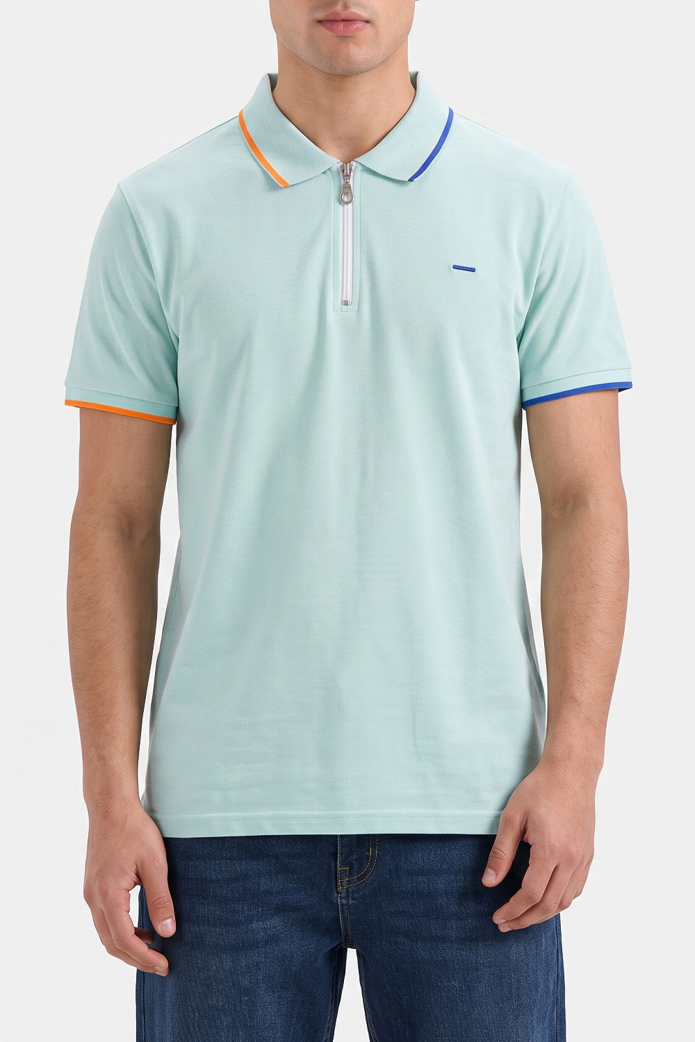 MENS TRENDY ZIPPER POLO