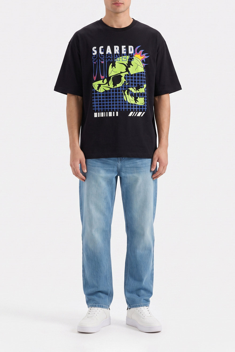 Men’s Cyber Skull Oversized Tee